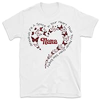 Grandma Butterfly Shirt, Grandkids Fill a Space in Your Heart Nana Tee, Custom Mom Mimi Gigi Shirt