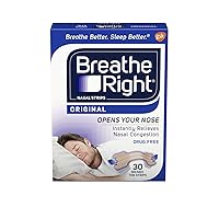 Breathe Right Original Tan Small/Medium Drug-Free Nasal Strips for Nasal Congestion Relief, 30 count