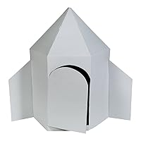 Do It Yourself White Cardboard Rocketship - Crafts for Kids and Fun Home Activities