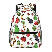 Vegetable Fruit Printed Lightweight Backpack Travel Laptop Bag Gym Backpack Casual Daypack