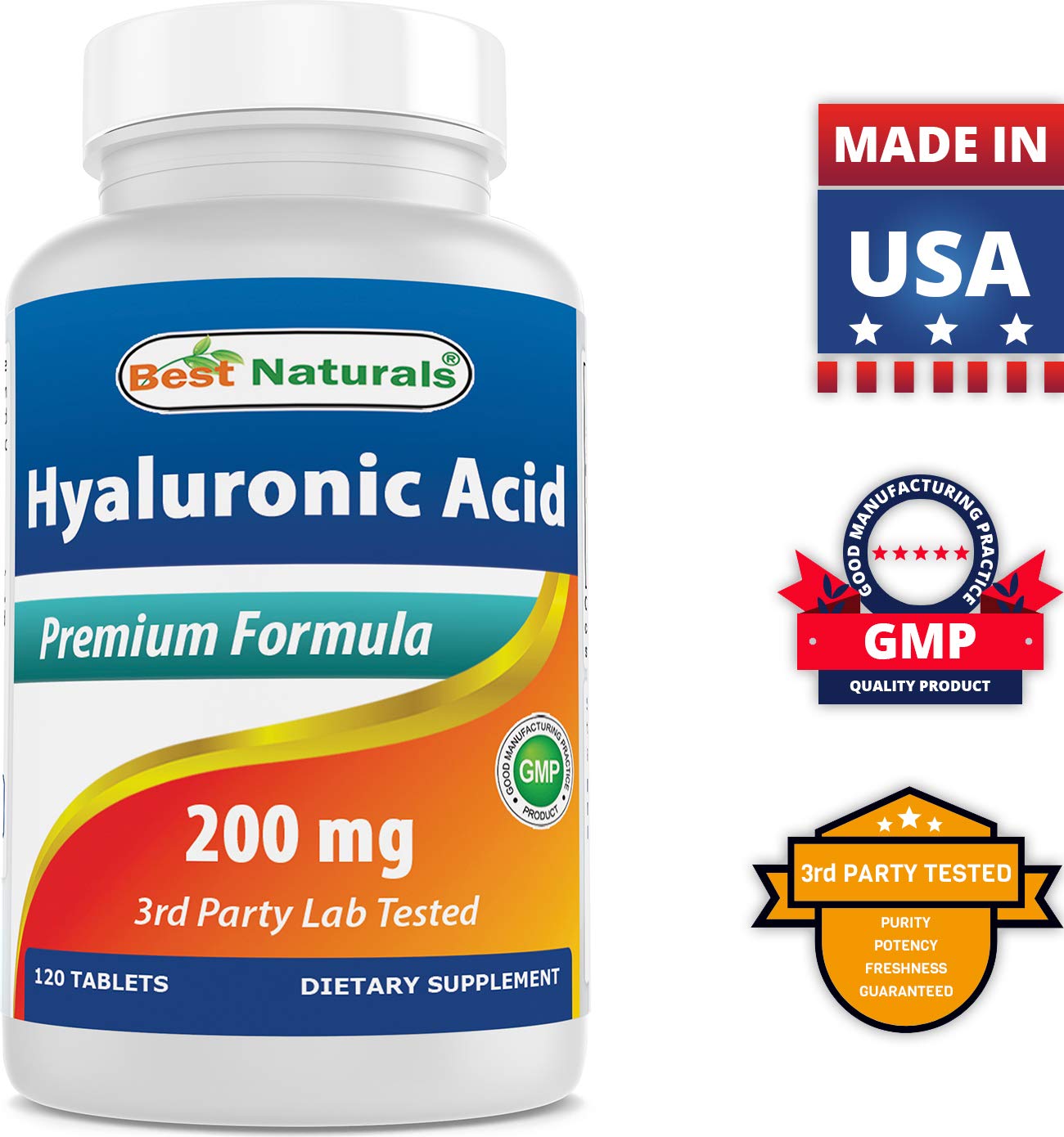 Best Naturals DHEA 100mg & Hyaluronic Acid 200 mg