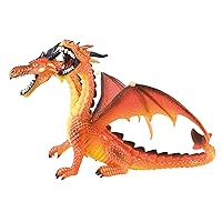 Bullyland Dragon with Two Heads in Orange Action Figure