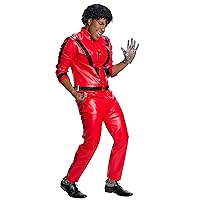Charades mens Michael Jackson Thriller Jacket Adult Sized Costume, Red, Small US