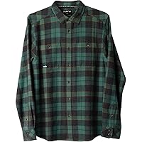 KAVU Big Joe Flannel Shirt - Lightweight Casual Fit - Long Sleeve Button Up Plaid