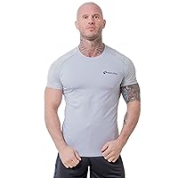 NutriVolv Men's Gym T Shirt | Breathable Quick Dry Running Slim Fit Shirt for Sport, Bodybuilding, Fitness, Moisture Wicking Activewear Short Sleeve