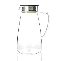 FORLIFE Flask Glass Iced Jug, 64 oz, Green Tea