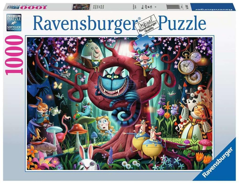 Ravensburger Most Everyone is Mad 1000 Piece Puzzle for Adults - Alice in Wonderland Theme, Every Piece is Unique, Softclick Technology Means Pieces Fit Together Perfectly