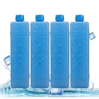 Small Fan, Ice Packs 4Pcs Long Lasting Freezer Blocks Reusable Portable Cooler Freezer Ice Packs Keep Cool for Refrigerator Air Conditioner Fan