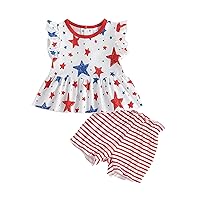 Girls Baby Outfits Toddler Kids Girls 4th of July Words Tassel Sleeveless Independence Day Tops Its A (Red, 2-3 Years)