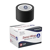 Dynarex 3211 Sensi-Wrap Self Adherent Bandage Roll, Black, 1