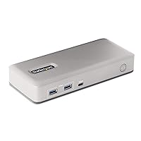 StarTech.com Dual-Monitor USB-C Docking Station, DisplayPort & HDMI or VGA, Multi Monitor Dock up to 4K 60Hz - USB 3.2/3.1 (5Gbps) Type-C Dock - 7x USB Hub, 85W PD, Windows & ChromeOS (101N-USBC-DOCK)