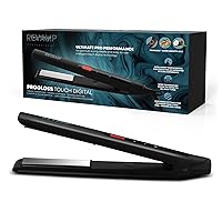 Revamp Progloss Touch Digital Ceramic Straightener for Professional Straightening and Curling, with Optimal Styling Temperature and Touch Temperature Control, 3 m Cable, Enriched with Progloss Oils