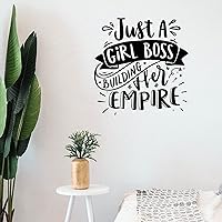 Wall Decals 20 Inch Just A Girl Boss Building Her Empire Removable Motivational Saying Wall Stickers DIY Wall Art for Home Bedroom Living Room Classroom Office Home Decor