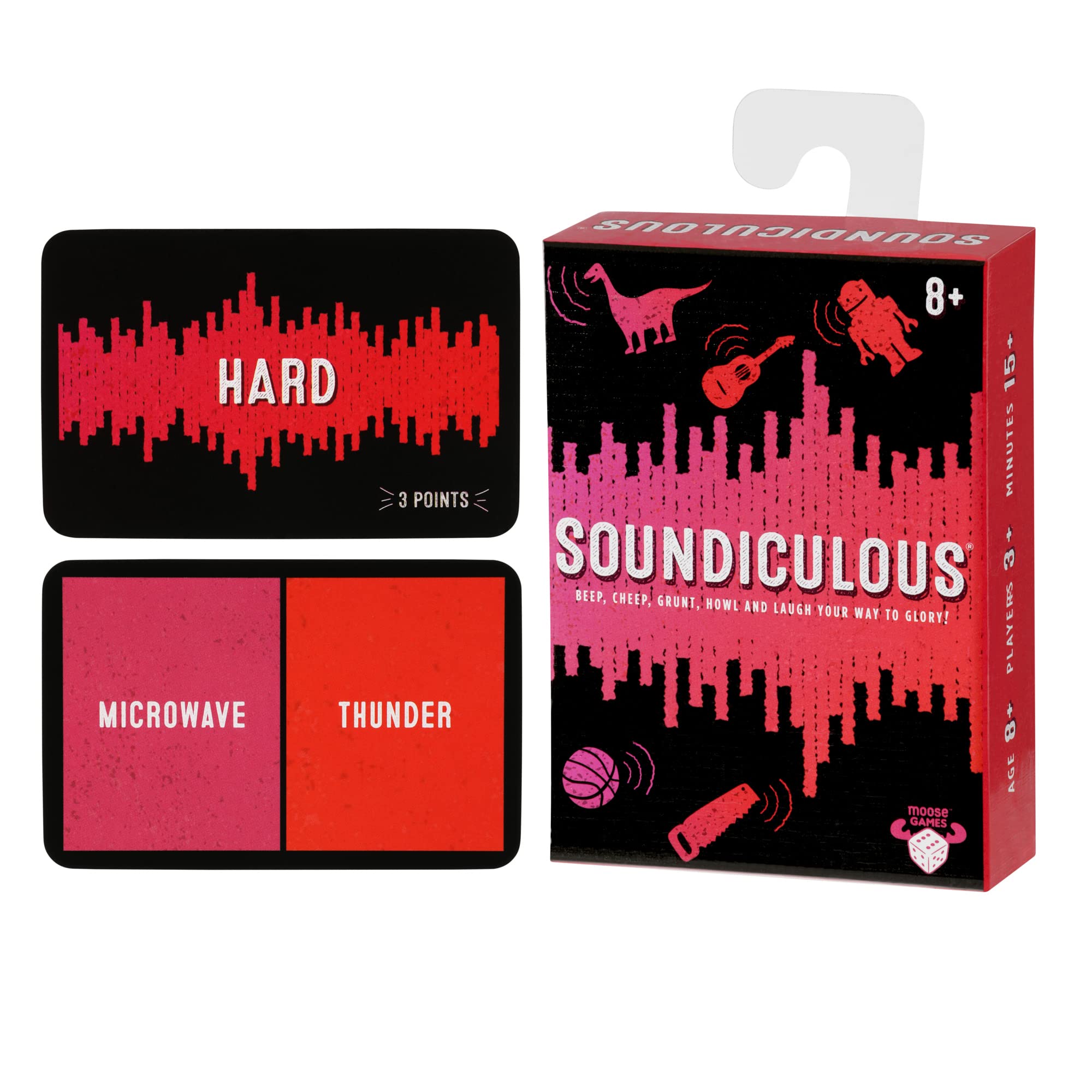 Soundiculous - Moose Games: The Hilarious Pocketsize Party Game of Ridiculous Sounds That Gets The Whole Family Laughing