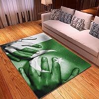 Non-Slip Area Rug 3'x 5' Sweaty Upper Part of Female Body Hands Covering Breasts Rugs Carpet for Classroom Living Room Bedroom Dining Kindergarten Room