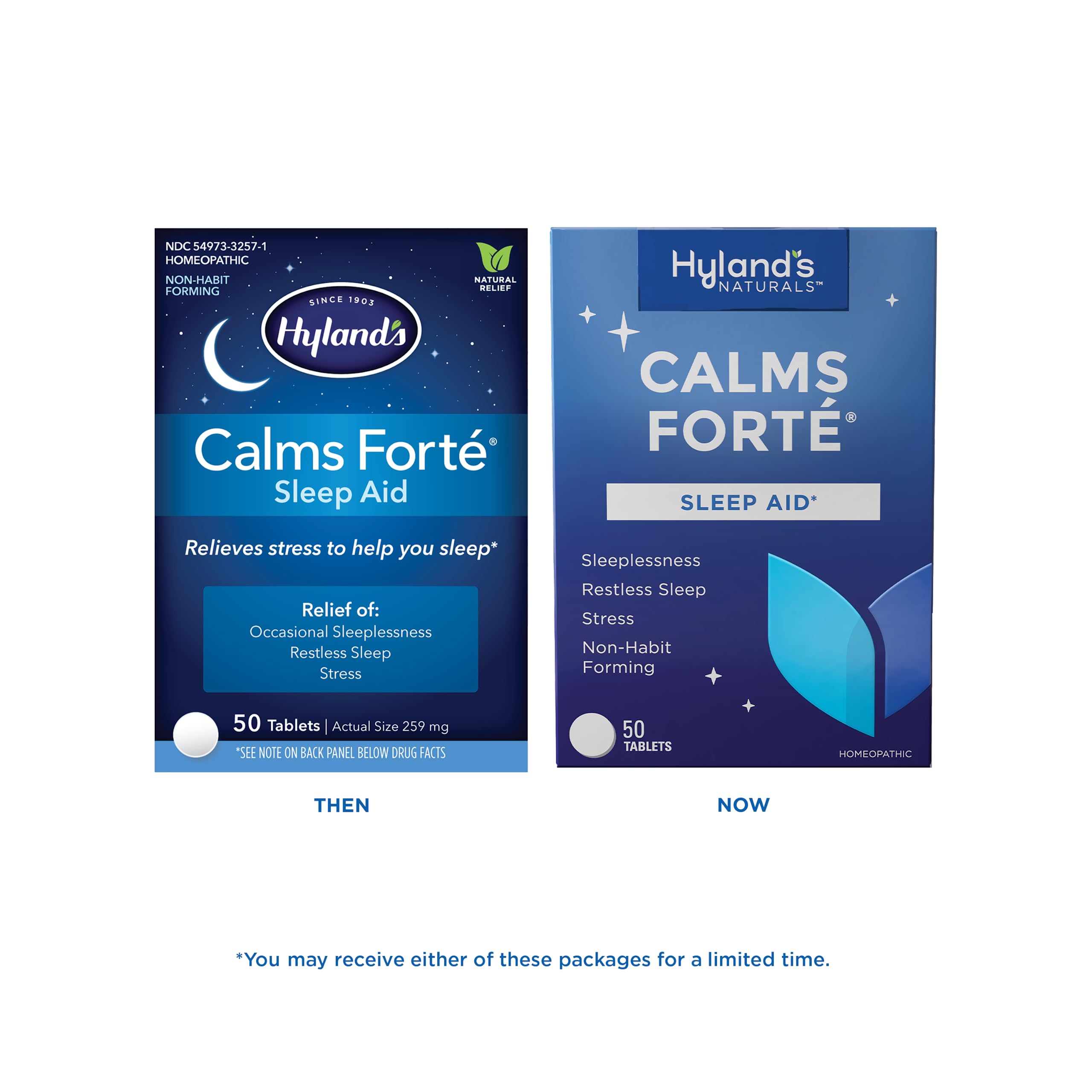 Hyland’s Calms Forte' Sleep Aid Tablets, Natural Relief of Nervous Tension and Occasional Sleeplessness, 50 Count