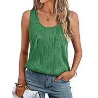 LILLUSORY Women's Dressy Business Casual Tank Tops Summer Sleeveless Trendy Spring Blouses Flowy Work Shirts