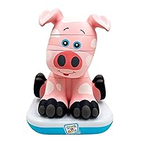 Stack-a-Roos Baby Pig by Salus Brands - Animal Stacking Toy, Educational Early Learning Toy for Infants Babies Toddlers, Age 12+ Months - Great Baby Gifts