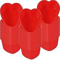 48 Pcs Heart Cake Silicone Molds, Reusable Silicone Heart Shaped Cake Pans, Nonstick Cake Pan Muffin Mold for Baking Homemade Heart Cake(2.8 Inch, 48 Pcs)