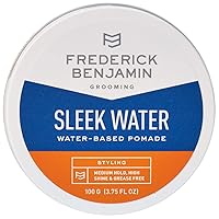 Sleek Water Pomade for Men, Light & Easy to Apply Water Based Hair Pomade, Medium to Strong Hold, High Shine, Grease Free, Infused with Argan Oil & More, 3.75oz
