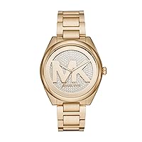 Michael Kors Women's Janelle Three-Hand Gold-Tone Stainless Steel Watch MK7088