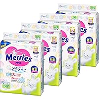 Merries Tape Small 8.8 to 17.6 lbs (4 to 8 kg), Smooth, Dry, & Breathable (Sold by Case), , ,
