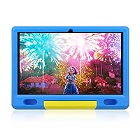 Kids Tablet 10 inch Tablet for Kids, 2GB+32GB Android 12 Kids Tablet with Case, Parental Control APP, Dual Camera, Educational Games, Kidoz Pre-Installed Children Tablet (Blue)