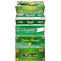 Zen | Classic Tubes | Hot Rod Menthol | Golden Harvest | Premier King Size Menthol Cigarette Tubes Variety Pack (Pack of 5)