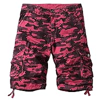 Mens Casual Cargo Shorts Relaxed Fit Classic Golf Hiking Short Loose Fit Lightweight Multi-Pockets Cargo Shorts Joggers