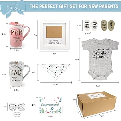 Pregnancy Gifts Est 2023-New Parents Gift Set Pregnancy Announcement-First  Time New Mom Basket for Baby Shower Gender Reveal-Mom & Dad Mugs, Decision  Coin, Baby Ultrasound Frame, Onesie, Bib, Socks - Yahoo Shopping