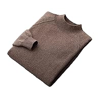 100% Cashmere Sweater Men's Half Turtleneck Pullover Autumn and Winter Long-Sleeved Basic Knitted Versatile Shirt