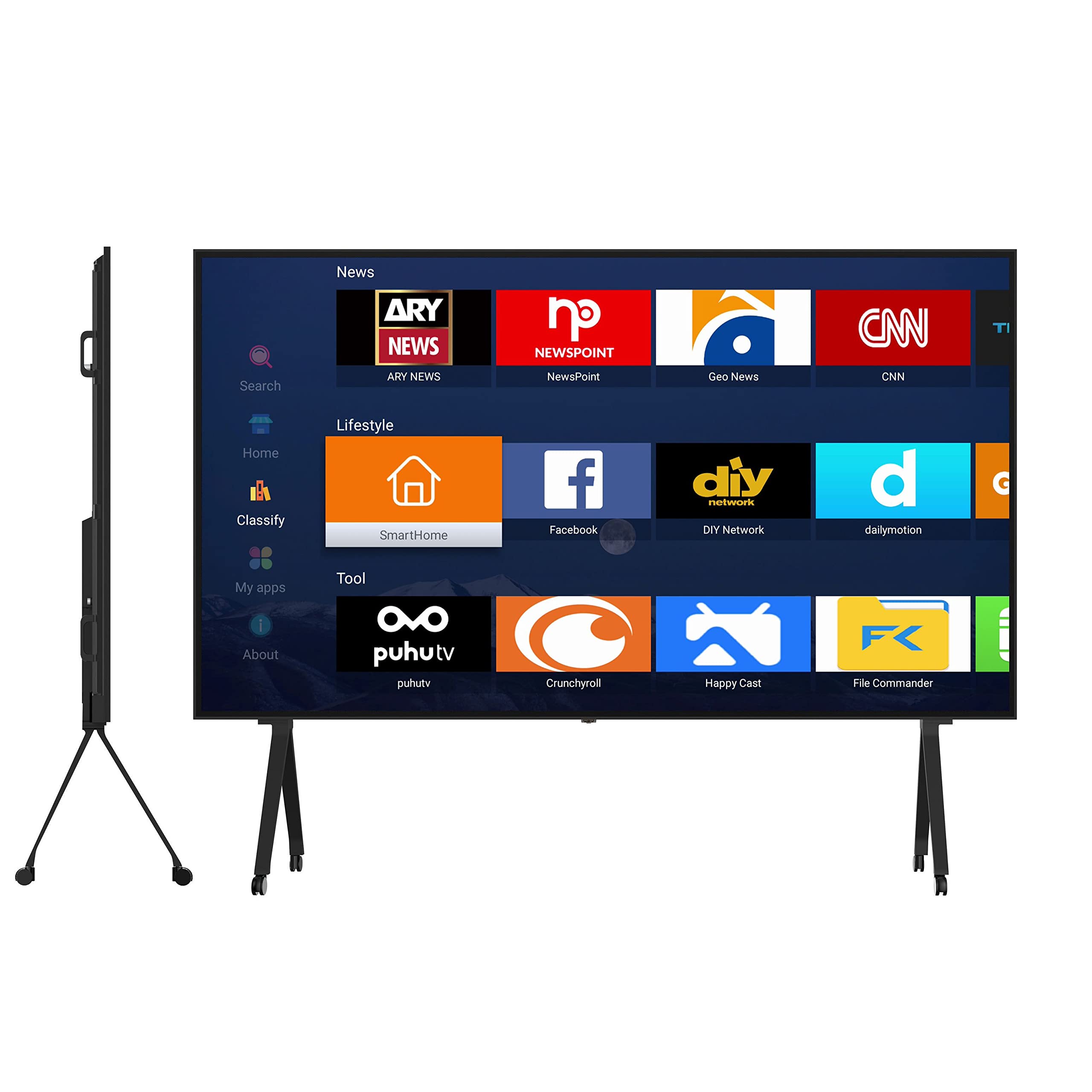 GTUOXIES 100 Inches 4K Ultra HD LED TV Super Screen Stunning Display High Dynamic Range Full Array LED Back Light High Contrast Ratio Local Dimming 100