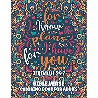 Bible Verse Coloring Book For Adults: For I know the Plans I Have For You, Inspirational & Motivational Scripture with Mindful Patterns