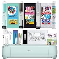 Cricut Explore 3 Machine with Smart Vinyl, Smart Iron-On, Pen Set and Basic Tool Set Bundle - Cricut Getting Started Set, Craft Cutting Machine and Materials, Custom DIY Decals, Home Decor and Shirts