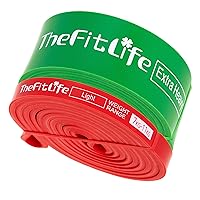 TheFitLife Pull Up Assistance Bands- Resistance Bands for Working Out Red+Green