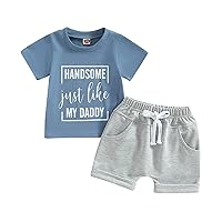 Baby Boy Summer Clothes 6 12 18 24 Month 3T Toddler Boy Outfits Cute Letter Infant T Shirts + Shorts Clothing Set