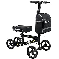 Economy Knee Scooter, Steerable Knee Walker, Foldable Knee Scooters for Foot Injuries Adult Best Crutches Alternative Black