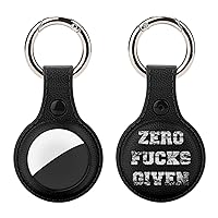 Zero Fucks Given TPU Case for AirTag with Keychain Protective Cover Air Tag Finder Tracker Accessories Holder for Keys Backpack Pets Luggage