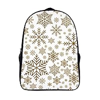 Snowflakes 16 Inch Backpack Business Laptop Backpack Double Shoulder Backpack Carry on Backpack for Hiking Travel Work