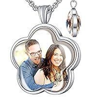 Fanery sue Customized Double-side Picture Necklaces,Personalized Photo Necklaces for Women Men,Custom Photo Pendant with Memory Pictures -Meaningful Jewelry Gifts to Record Happy MomentsMen