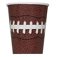 Multicolor Football Party Paper Cups - 9 Oz (8 Count), Durable & Eye-catching Design - Perfect For Game Day Celebrations & Sports-Themed Parties