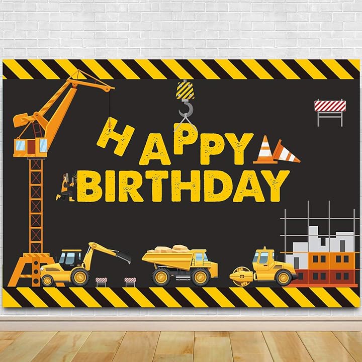 Mua Construction Theme Birthday Party Photography Backdrop - Dump Truck Birthday  Background Cake Table Boy Birthday Decorations trên Amazon Mỹ chính hãng  2023 | Fado