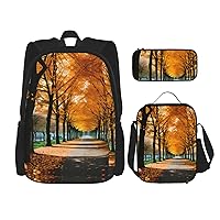 Print 434PCS Backpack Set,Large Bag with Lunch Box and Pencil Case,Convenient,backpack lunch box