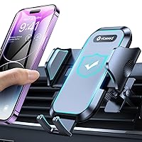 VICSEED Car Phone Holder Mount [All-Round Silicone Protection][Doesn't Slip&Drop] Air Vent Cell Phone Holder for Car Hands Free Easy Clamp Cradle in Vehicle for iPhone Samsung Android Smartphone