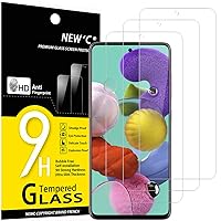 NEW'C [3 Pack Designed for Samsung Galaxy A51 Screen Protector Tempered Glass, Case Friendly Anti Scratch Bubble Free Ultra Resistant