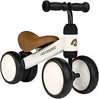 Retrospec Cricket Baby Walker Balance Bike with 4 Wheels for Ages 12-24 Months - Toddler Bicycle Toy for 1 Year Old’s