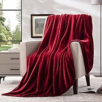 Plush Throw Super Soft Fuzzy Warm Blanket | 330 GSM Lightweight Fluffy Cozy Luxury Decorative Stripe Blanket for Bed Couch - 50