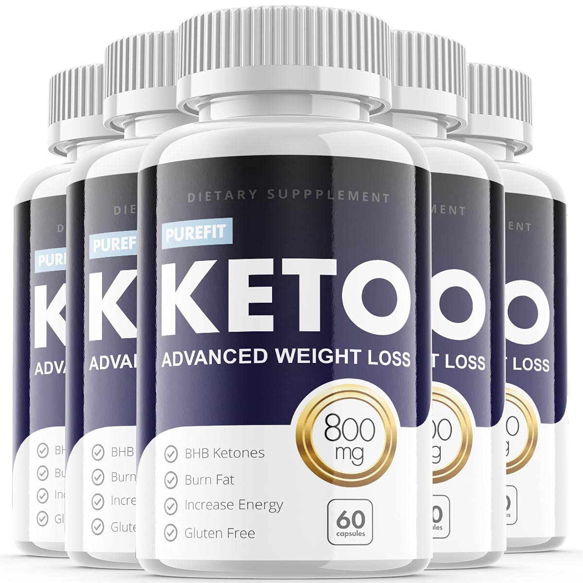 Purefit Keto Advanced Ketosis Formula Pills for Weight Management (5 Pack)
