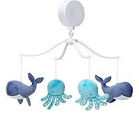 Bedtime Originals Musical Baby Crib Mobile, Whales Tale, Multicolor