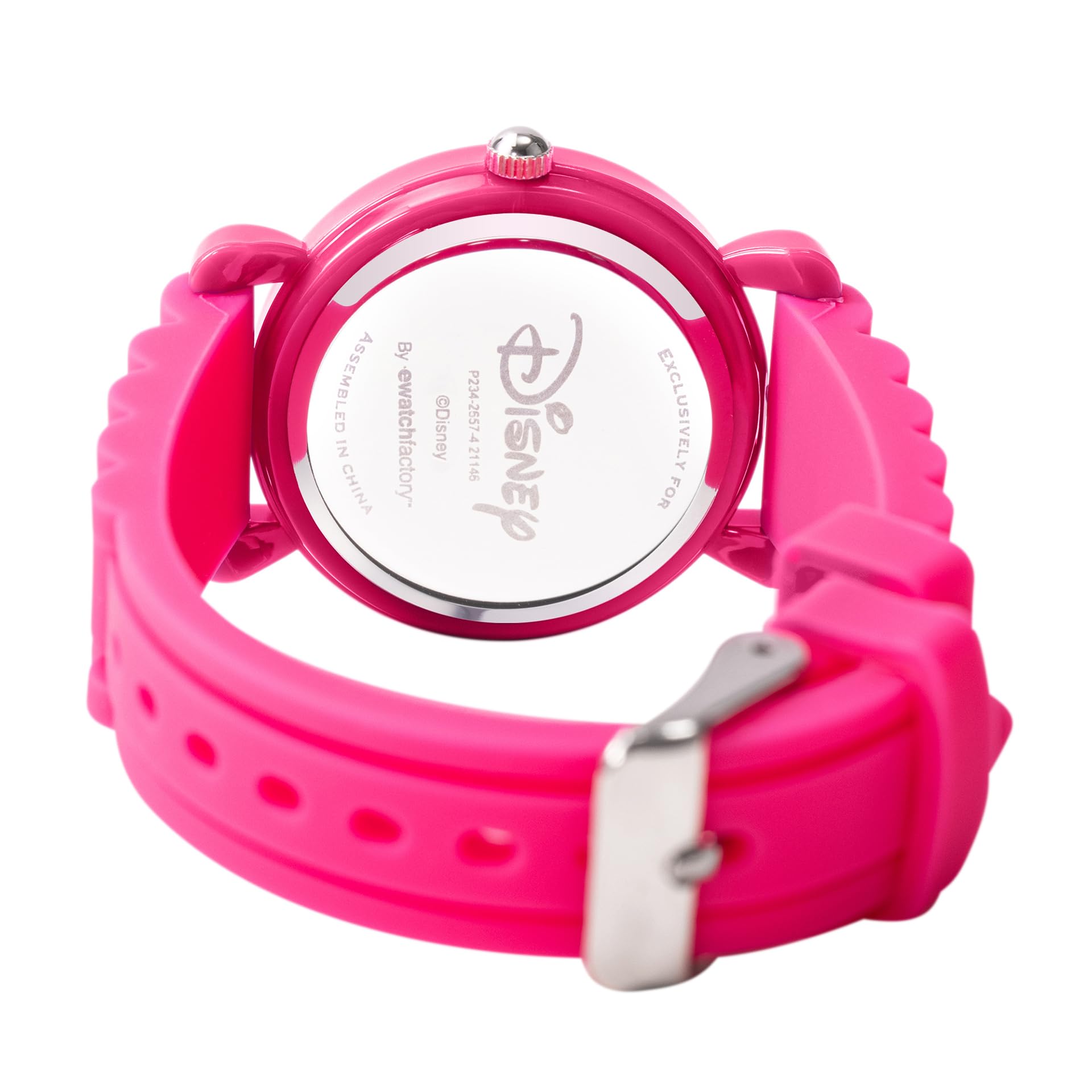 Disney Valentine’s Kids' Plastic Time Teacher Analog Quartz Silicone Strap Watch